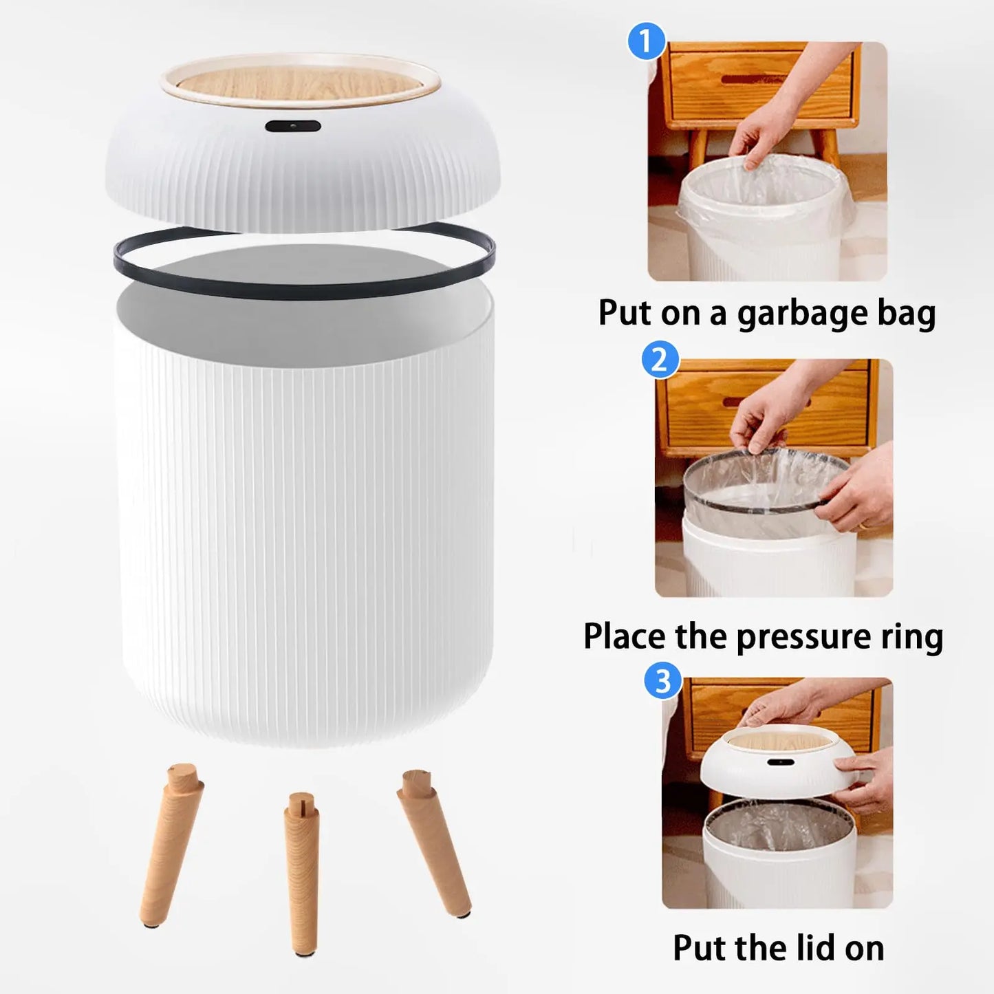 Zenvora Smart Trash Can — No Touch, No Mess, No Odour